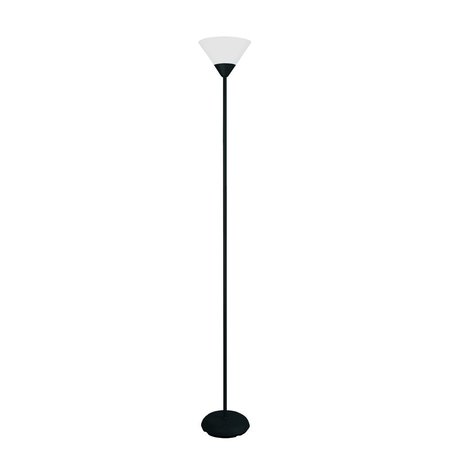 Simple Designs 1 Light Stick Torchiere Floor Lamp LF1011-BLK